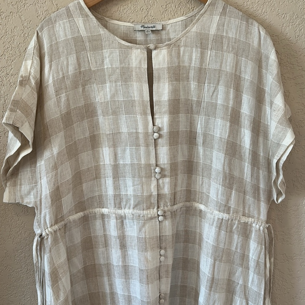 Madewell Button-Front Tiered Midi Dress - Picture 5 of 6